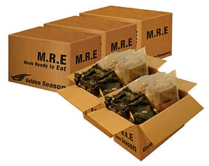 Emergency Food Strategies 2 MRE's are a common choice for Emergency Food.