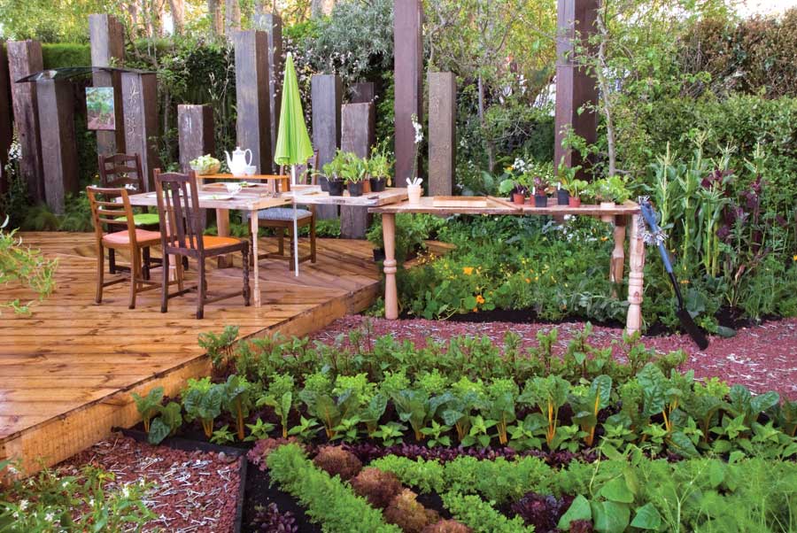An effectively planned kitchen garden can work well in even a small area and should produce an abundance of fruit, salad crops and vegetables.